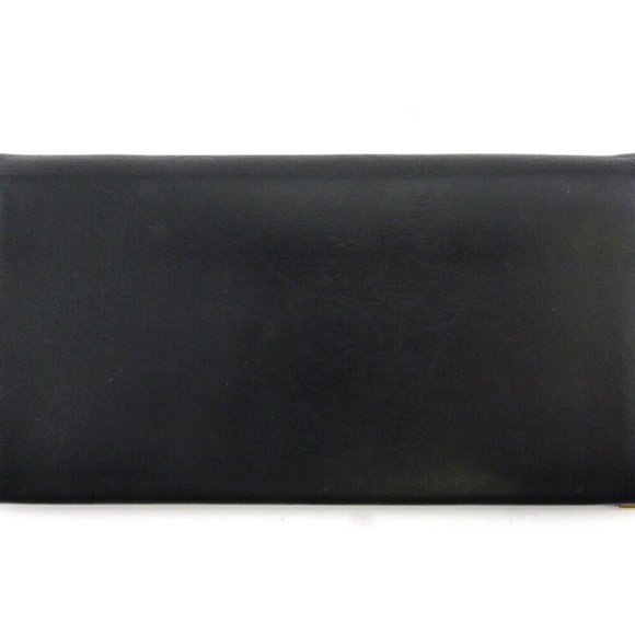 Dunhill Long Wallet Logo Plate Leather Auth USED L3591 - Picture 2 of 8